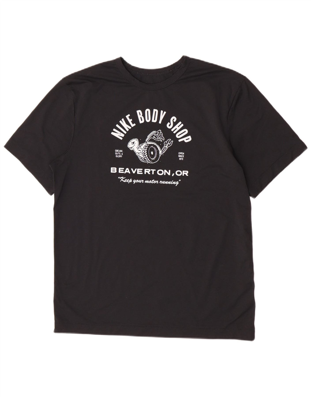 T-shirt grafica Nike Dri Fit da uomo, parte superiore in poliestere nero medio