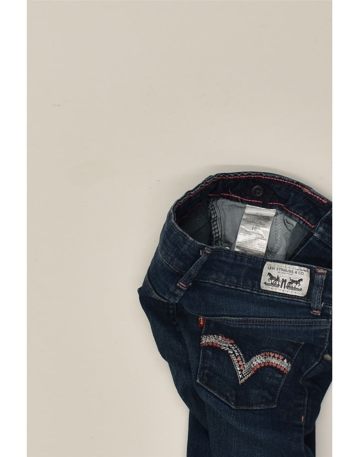 LEVI'S Girls Skinny Jeans 9-10 Years W24 L27 Navy Blue Cotton | Vintage Levi's | Thrift | Second-Hand Levi's | Used Clothing | Messina Hembry 