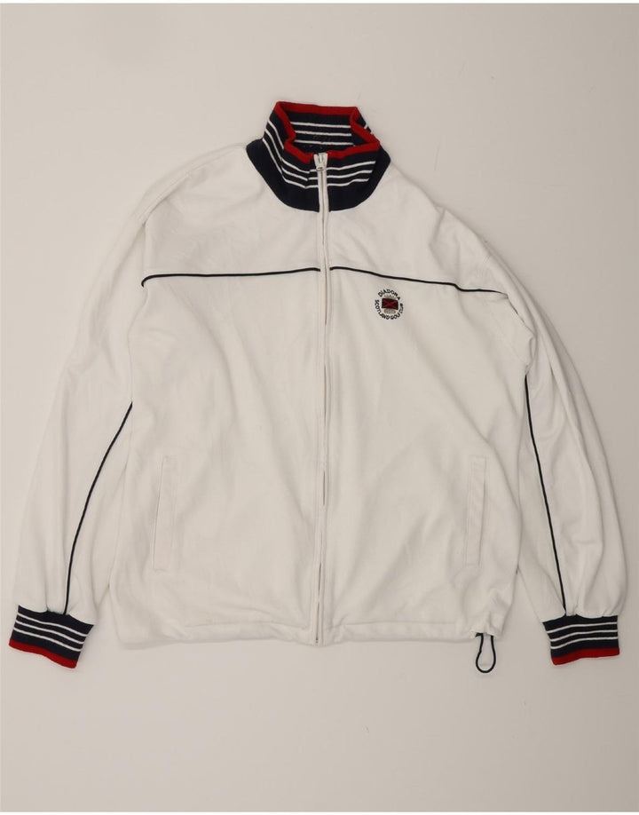 Diadora Mens Bomber Jacket UK 40 Large White Polyester