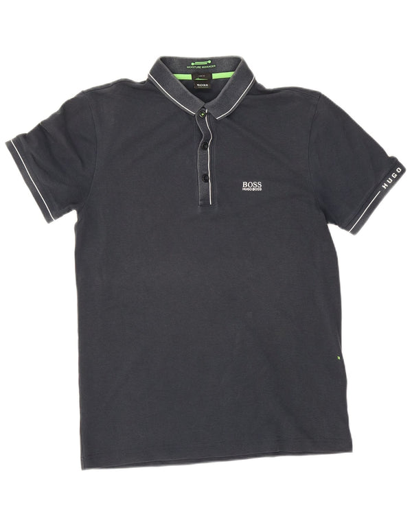 Hugo Boss Mens Slim Fit Polo Shirt Small Navy Blue Cotton