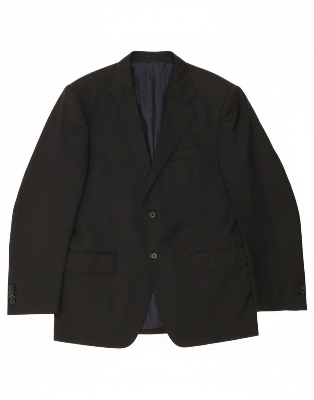 Paul & Shark Mens 2 Button Blazer Jacket IT 52 XL Black Viscose