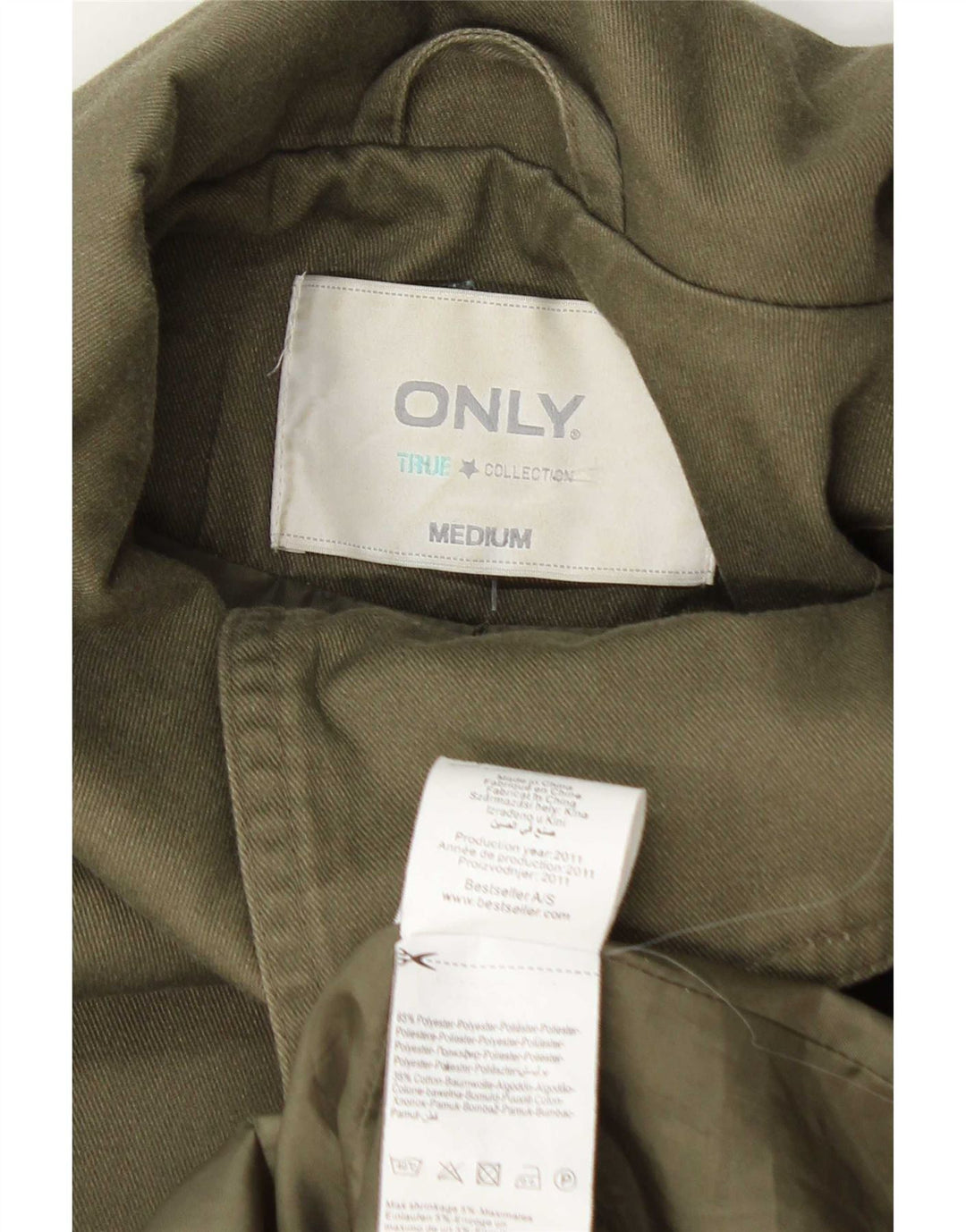 Only Damen Bomberjacke UK 12 Mittelgrünes Polyester
