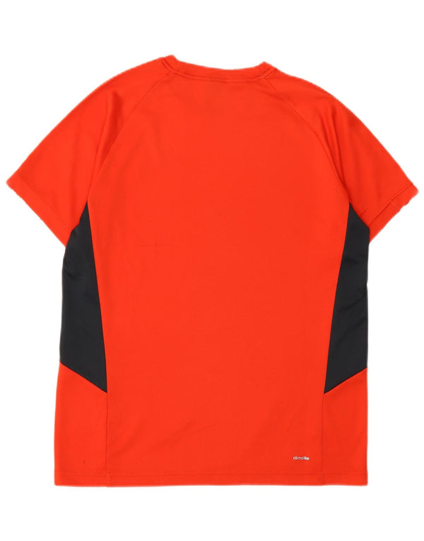Camiseta Adidas Menino Climalite Top 15-16 Anos Vermelho Colorblock