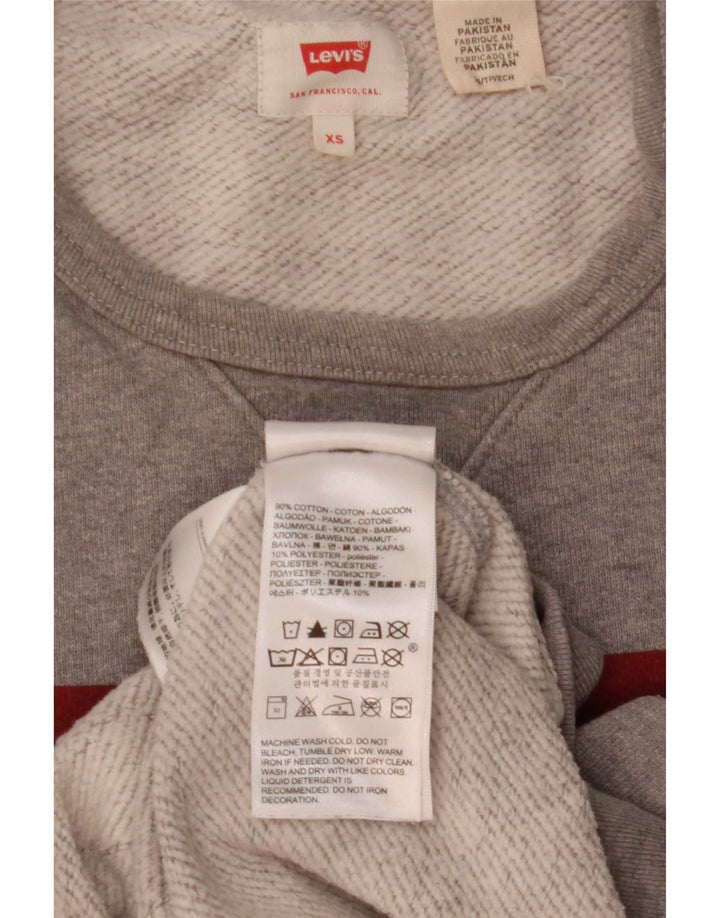 Felpa grafica da uomo Levi's maglione XS in cotone grigio