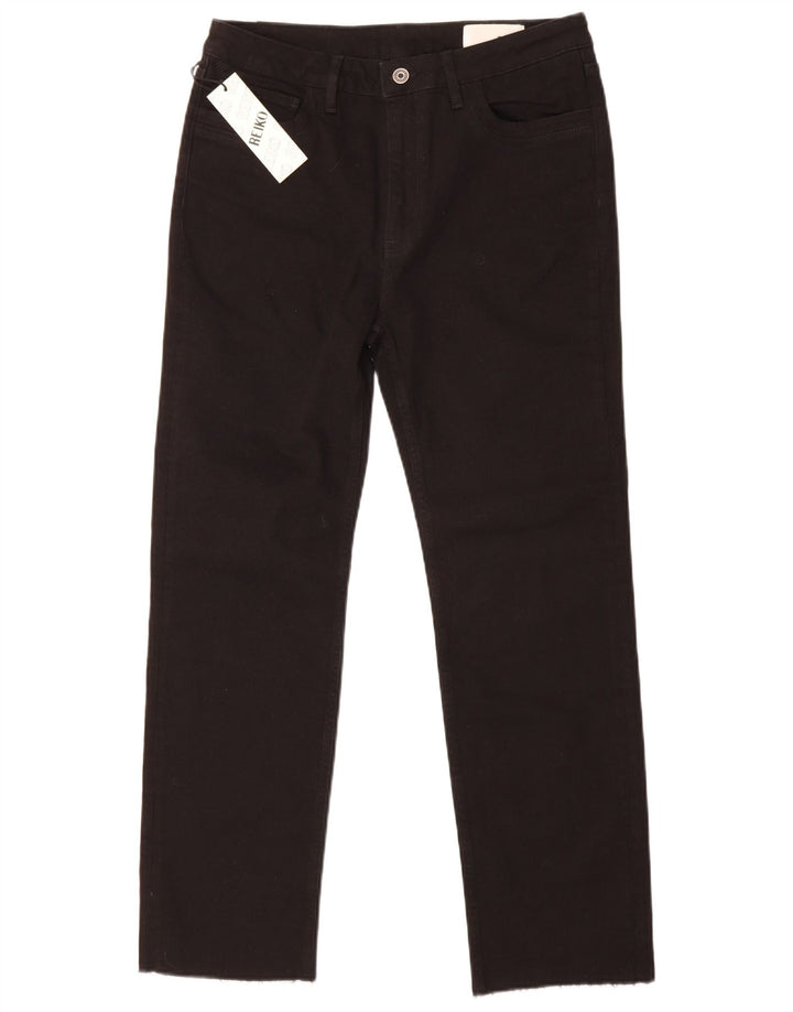 Reiko Womens Straight Jeans W30 L29 Black Cotton