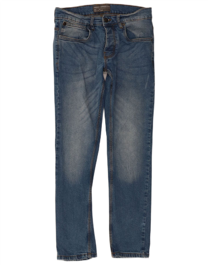 French Connection Mens Slim Jeans W30 L30 Blue Cotton
