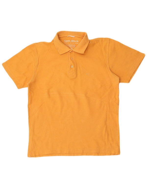 Carrera Mens Polo Shirt Medium Yellow Cotton