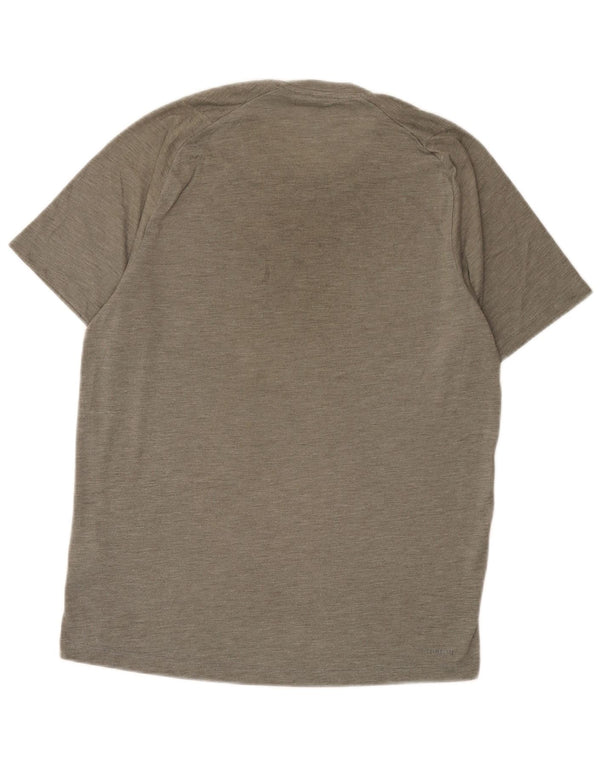 Adidas Mens Climalite T-Shirt Top Medium Grey Polyester