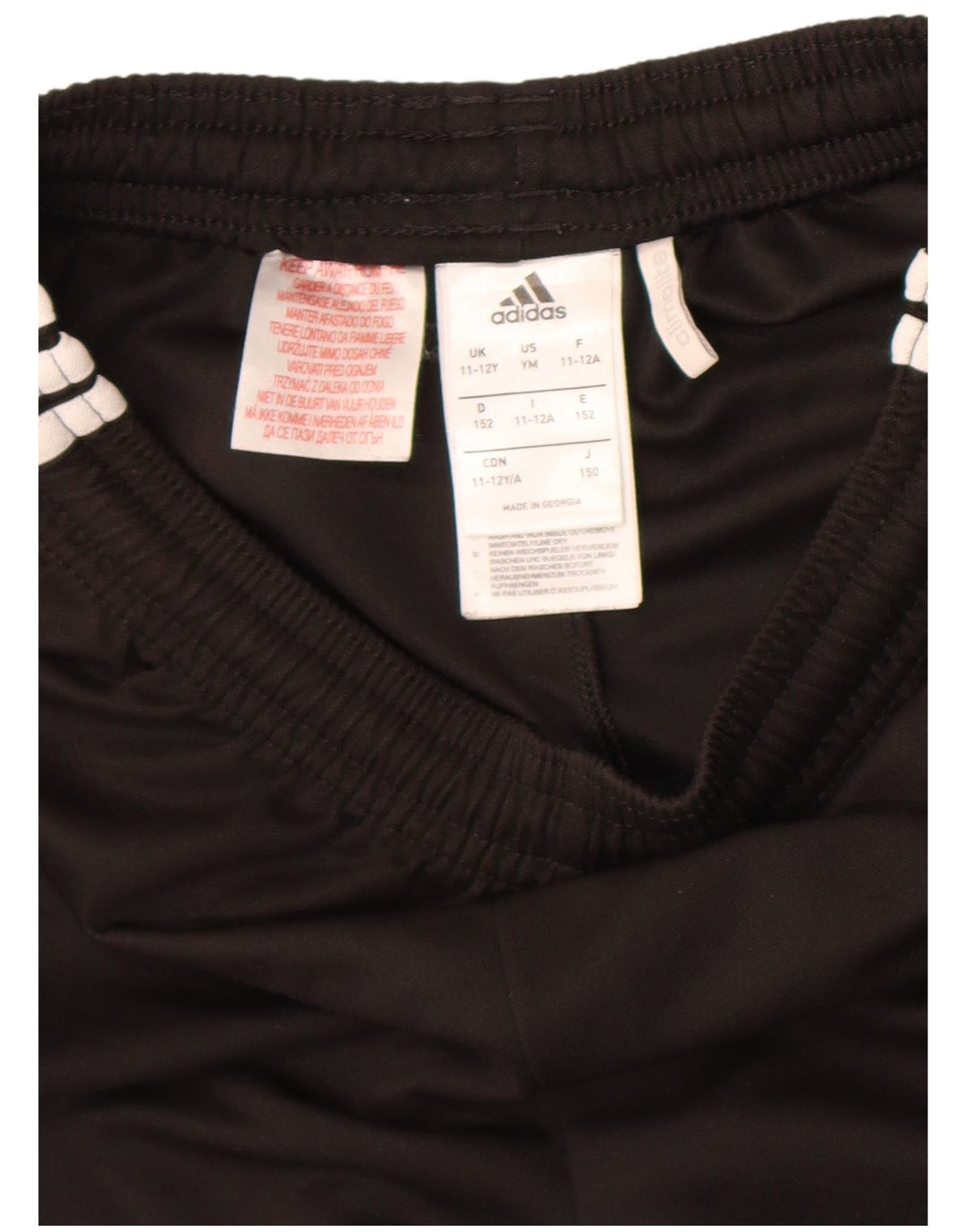 ADIDAS Boys Climalite Sport Shorts 11-12 Years  Black Polyester