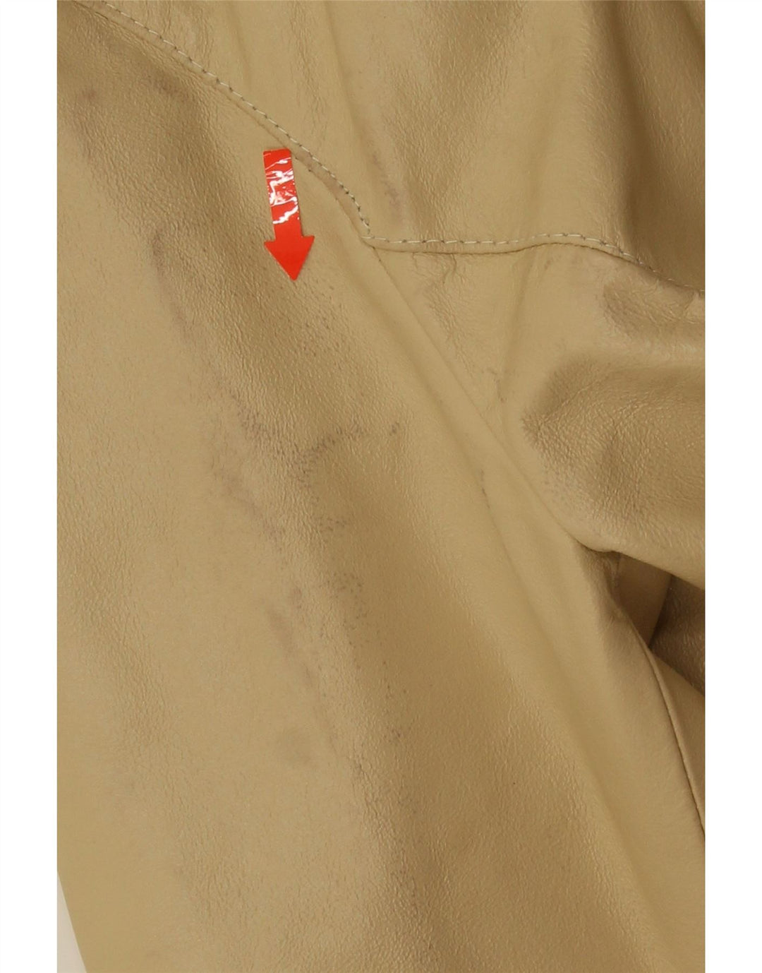 Vintage læderjakke til kvinder, medium beige læder