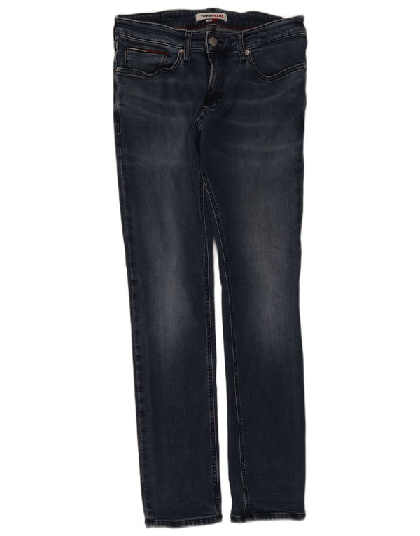 Jeans slim da uomo Tommy Hilfiger W32 L32 cotone blu navy