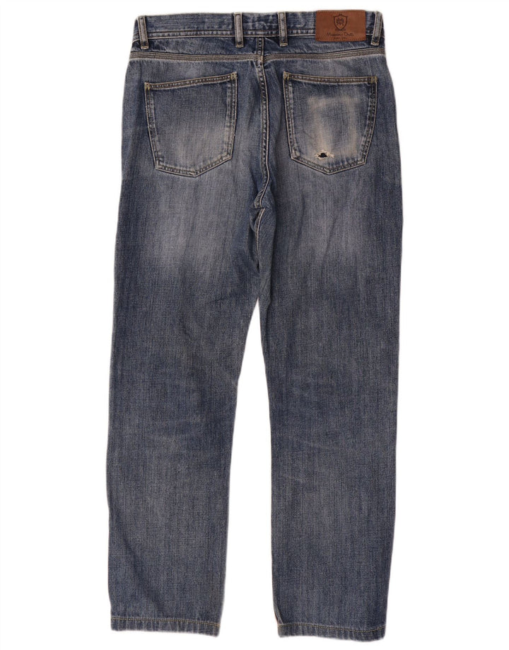 Massimo Dutti Herre Straight Jeans EU 40 Medium W31 L28 Blå