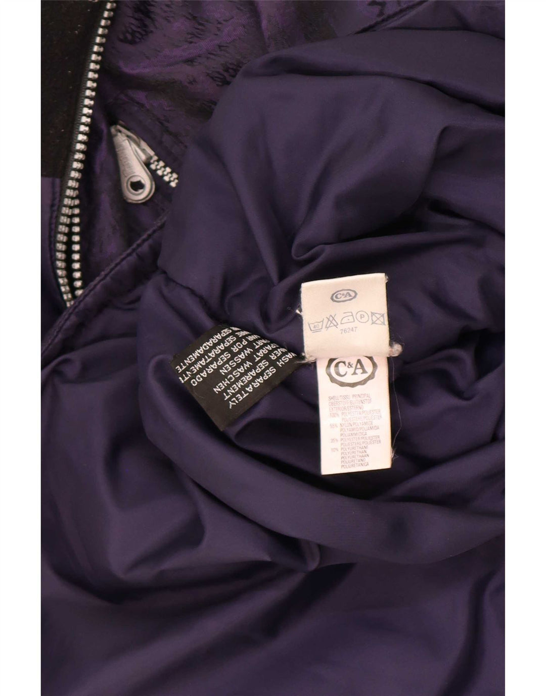 Rodeo Womens Hooded Oversized Anorak Jacket UK 16 Large Purple Polyester
