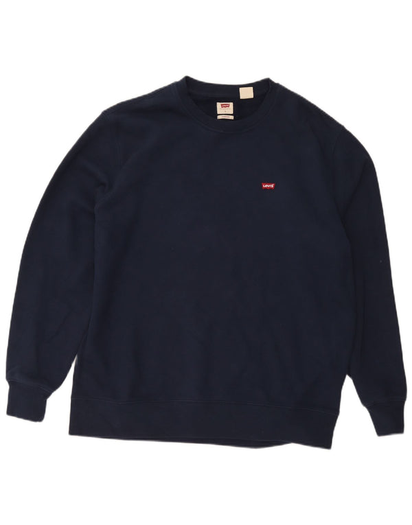 Levi's Mens Standard Sudadera Jumper Grande Azul Marino Algodón
