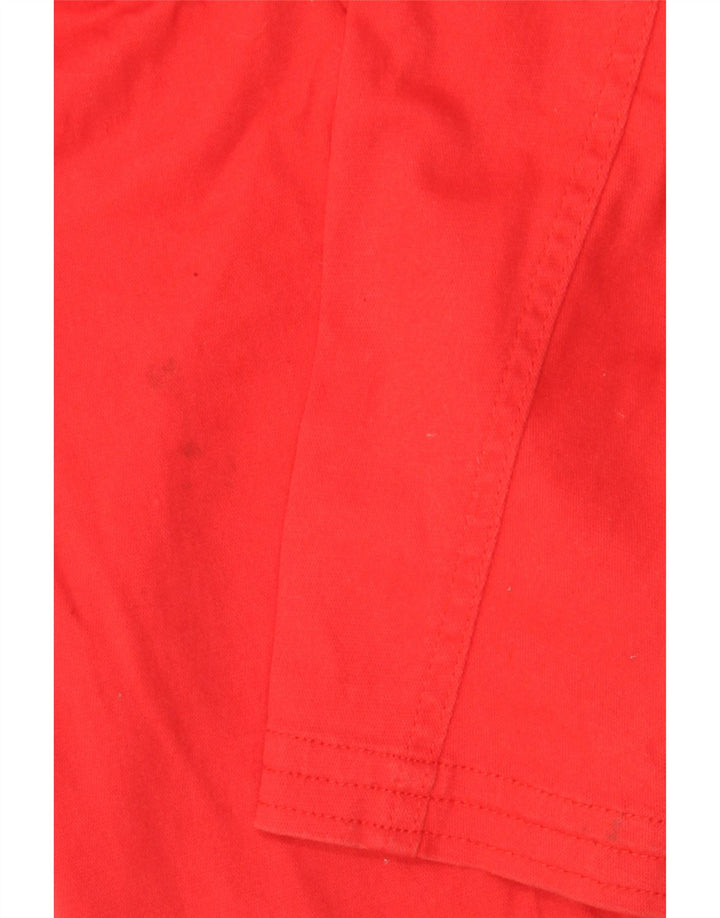 Vintage Womens 6 Button Blazer Jacket UK 12 Medium Red Cotton