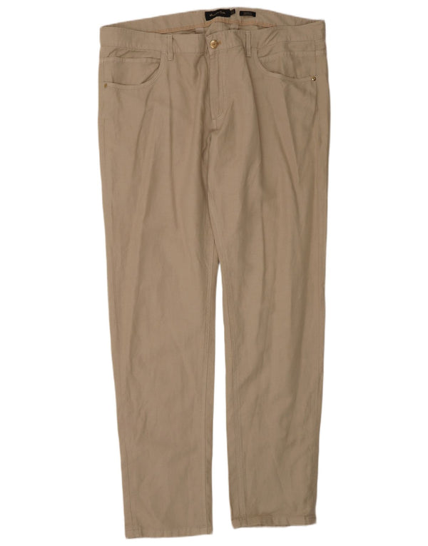 Ανδρικό ίσιο casual παντελόνι Massimo Dutti EU 50 2XL W40 L34 Beige