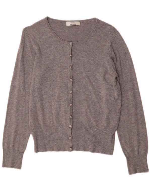 Marks & Spencer Pull cardigan extensible pour femme UK 10 Petit gris moucheté