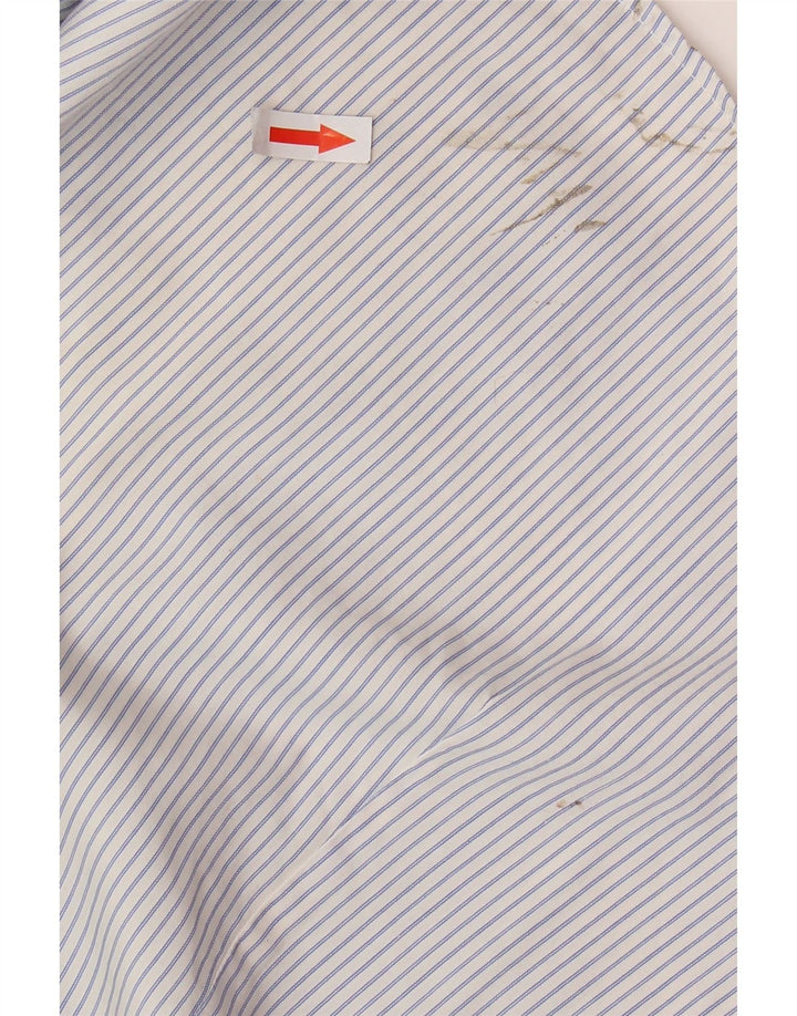 FRED PERRY Mens Slim Fit Shirt XL Blue Pinstripe