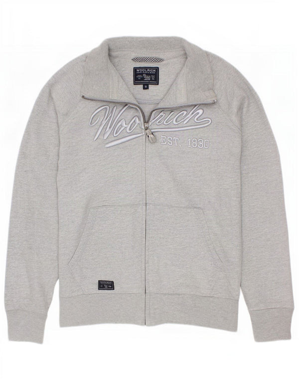 Woolrich Veste de survêtement graphique pour garçon 9-10 ans Gris chiné en coton