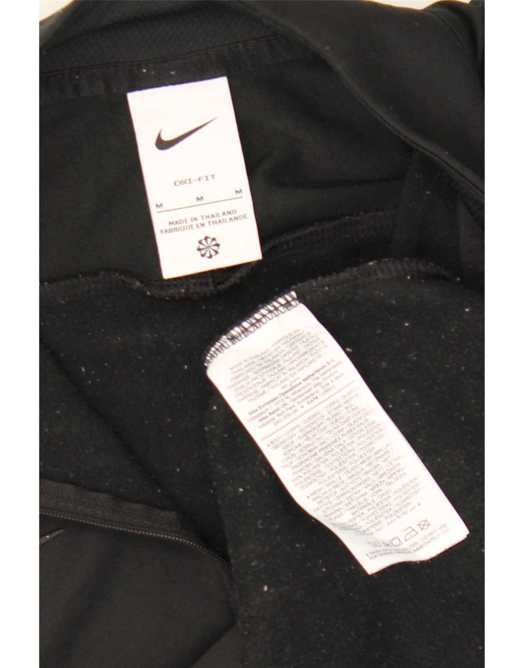 Мужской пуловер с воротником на молнии Nike Dri Fit, спортивный костюм, средний черный полиэстер