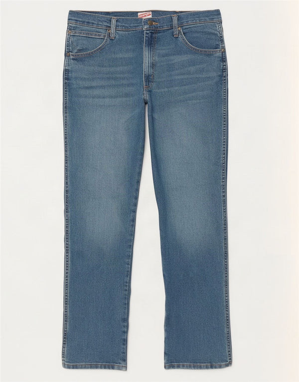 Vaqueros Wrangler Mujer Rectos W34 L29 Algodón Azul