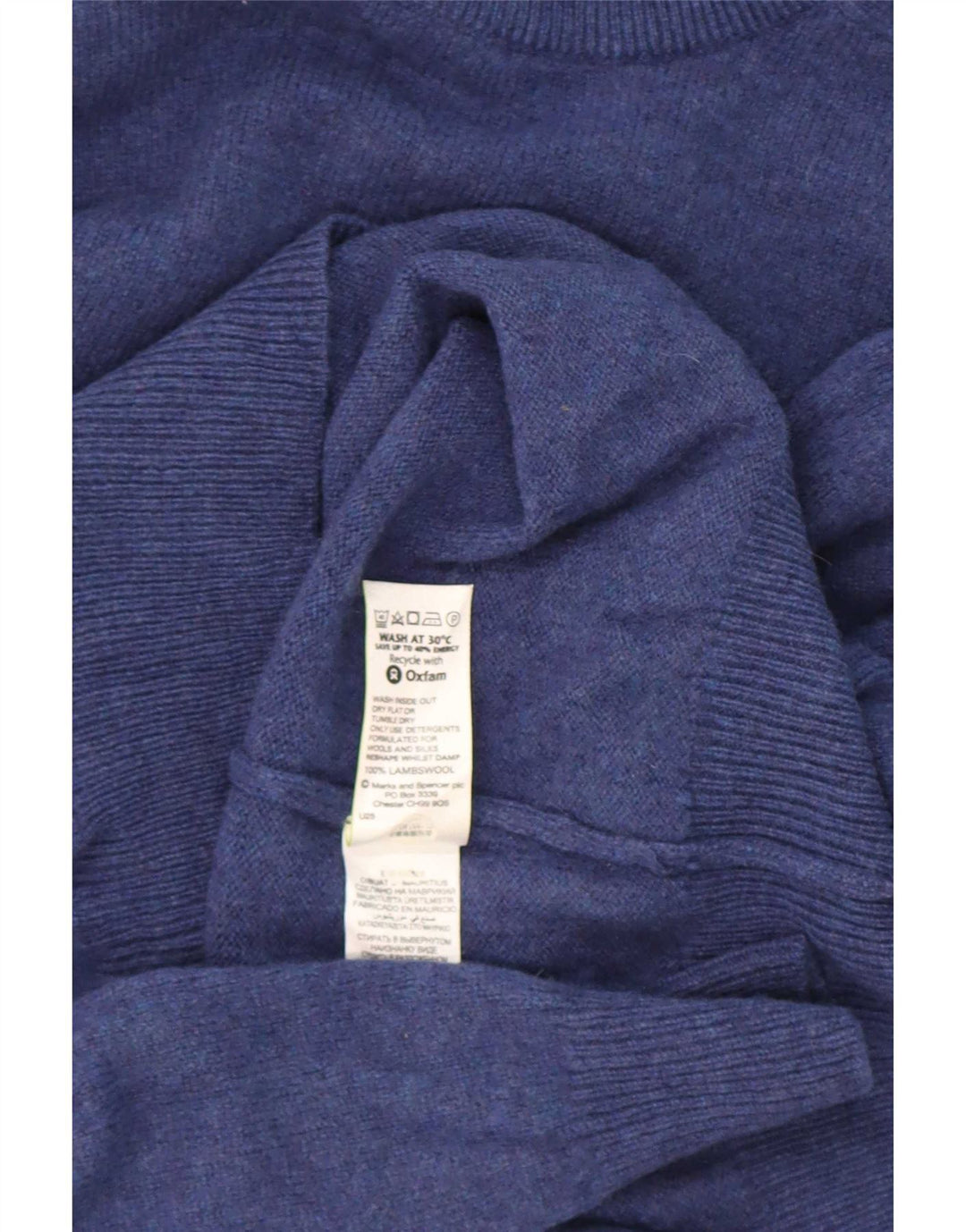 Marks & Spencer Mens Blue Harbour Crew Neck Jumper Sweater Medium Lambswool