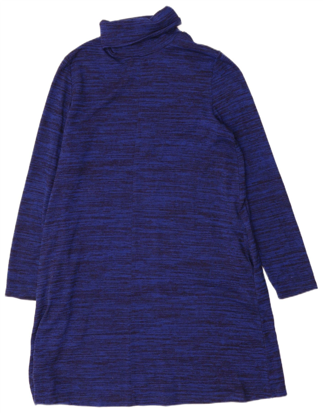 Marks & Spencer Womens Jumper Dress UK 14 Large Navy Blue Flecked Polyester
