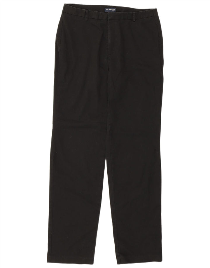 DOCKERS Womens Straight Casual Trousers W32 L32 Black