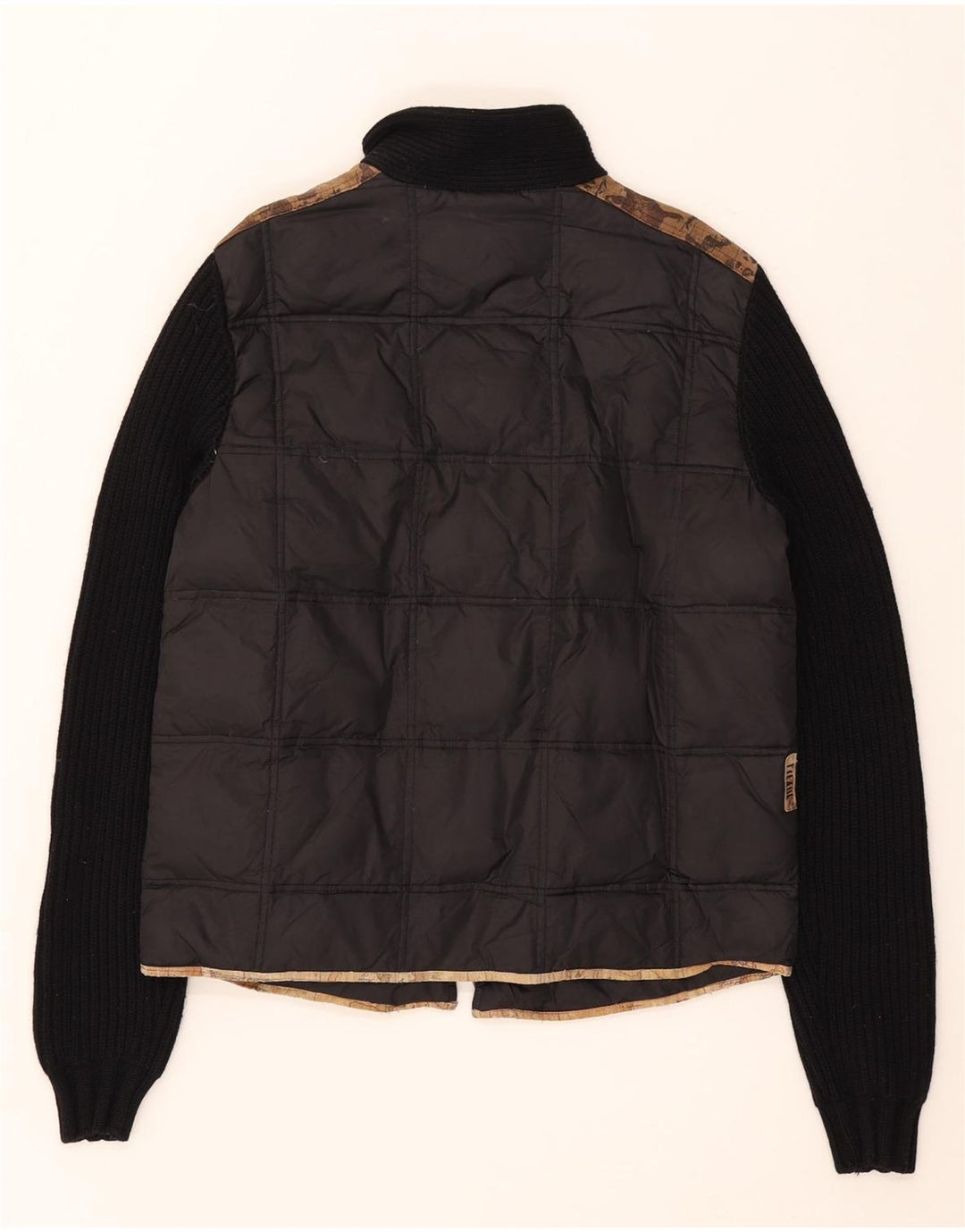 ALVIERO MARTINI Womens Padded Jacket IT 52 2XL Black Colourblock Nylon