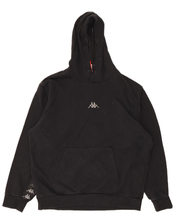 Męski sweter z kapturem Kappa XL, czarny, bawełniany
