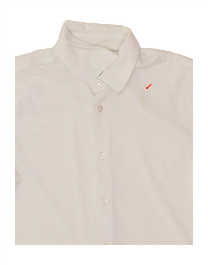 ZARA Mens Slim Fit Shirt Small White Polyester Vintage Zara and Second-Hand Zara from Messina Hembry 