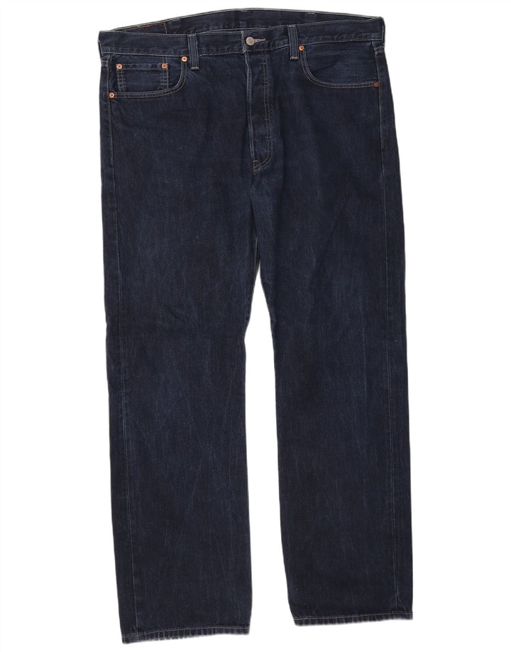 Levi's Mens 501 Straight Jeans W40 L32 Navy Blue Cotton