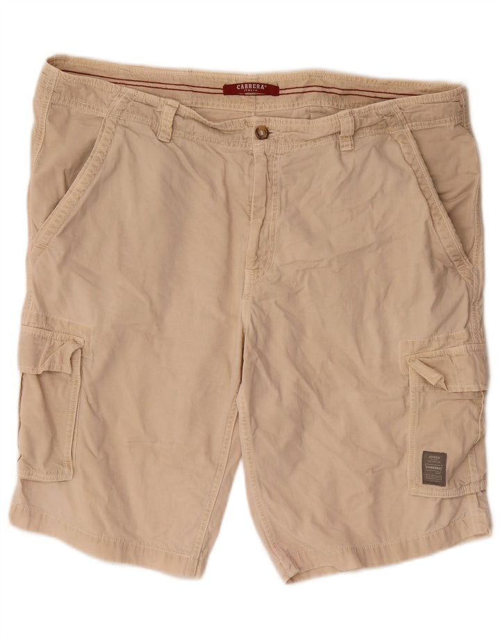 CARRERA Mens 618 Cargo Shorts W42 2XL Beige Cotton