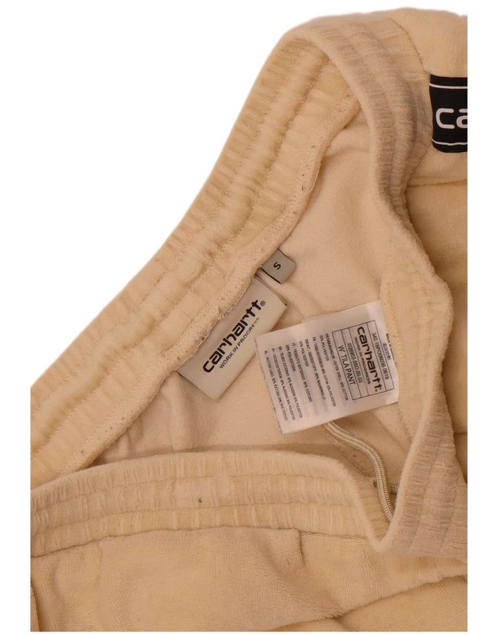 Carhartt Mens Graphic Tracksuit Trousers Joggers Small Off White