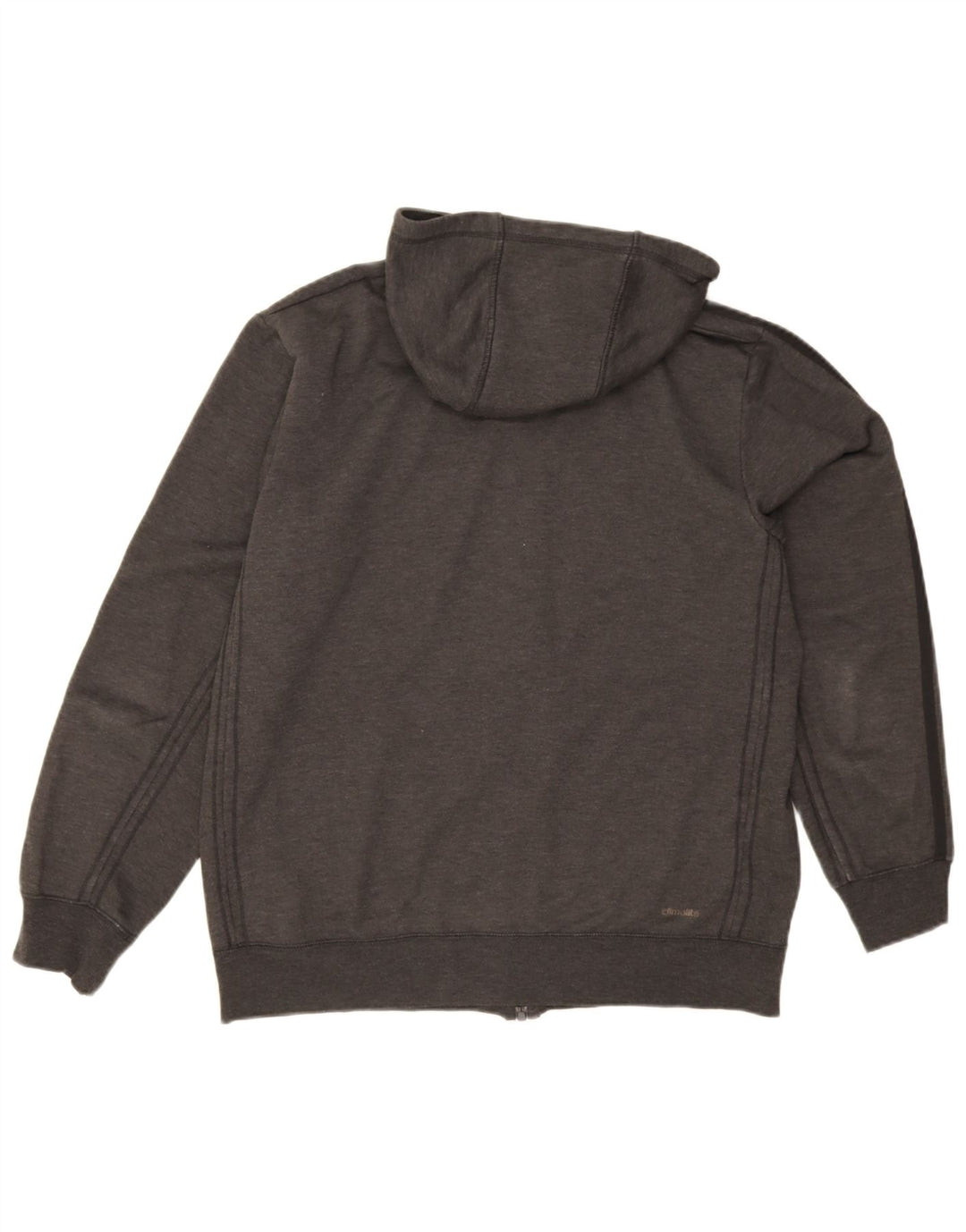 Adidas Mens Climalite Zip Hoodie Sweater Large Grey Polyester