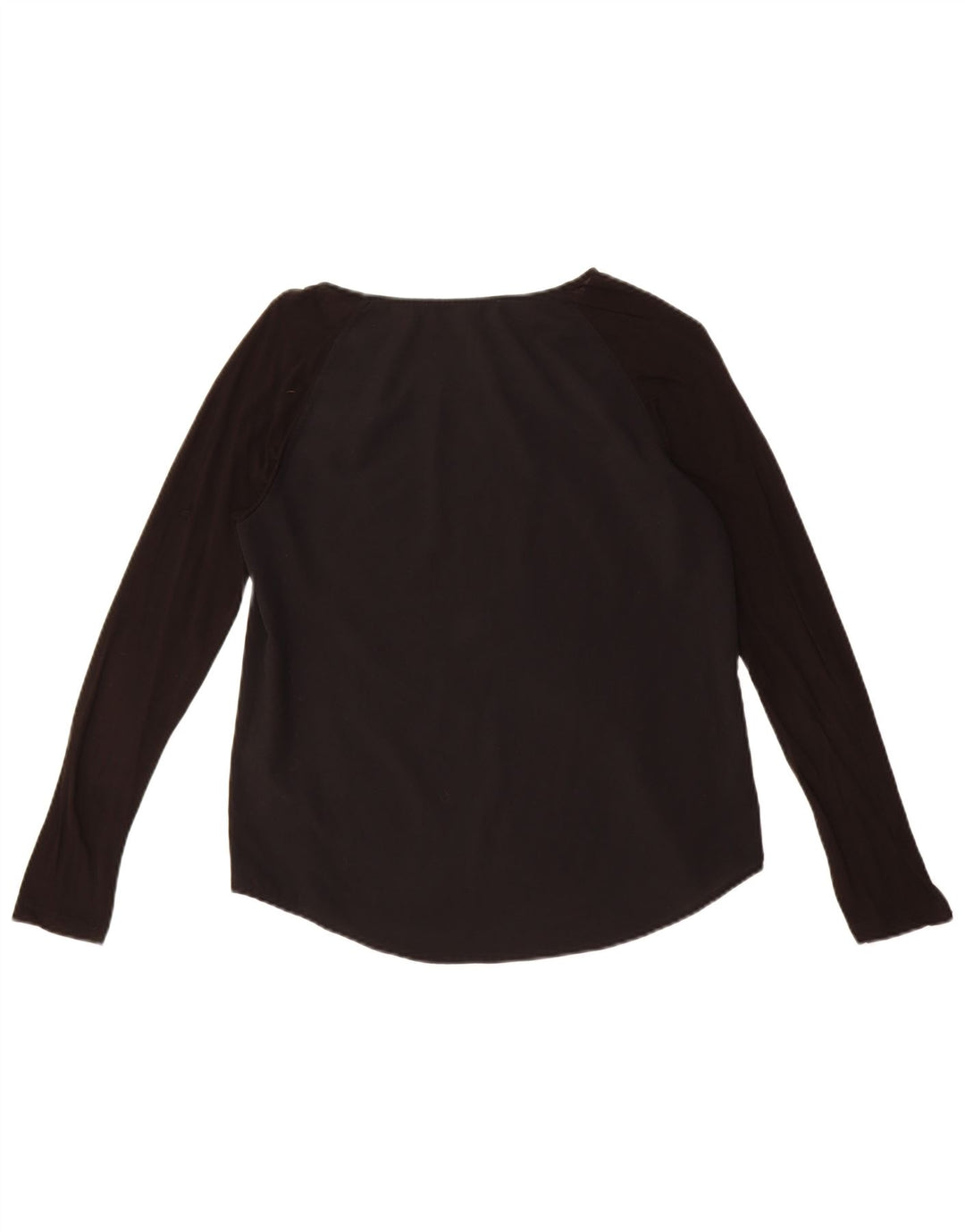 French Connection Womens Long Sleeve Blouse Top UK 10 Small Black Lyocell