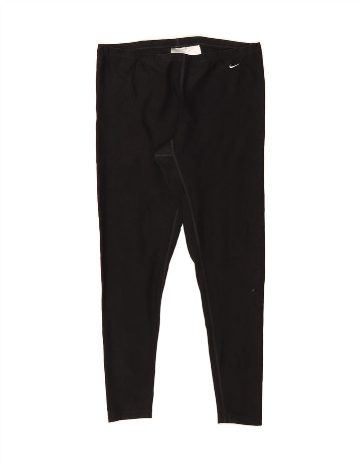 NIKE Girls Leggings 14-15 Years Large Black Polyester Vintage Nike and Second-Hand Nike from Messina Hembry 
