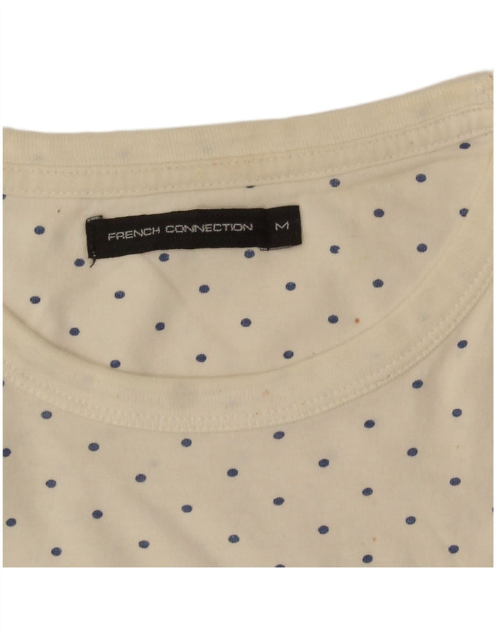French Connection Herre T-Shirt Top Medium Off White Plettet