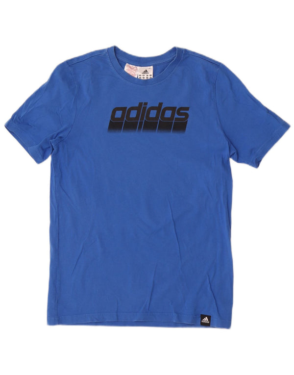 T-shirt grafica Adidas da bambino 13-14 anni in cotone blu