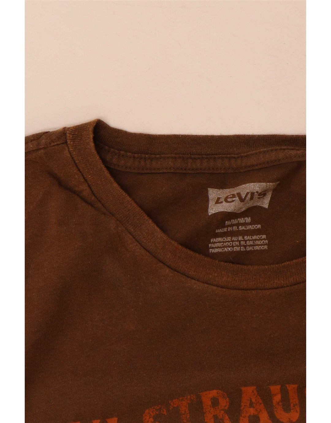 Levi's Tee-Shirt Graphique Homme Marron Moyen Coton