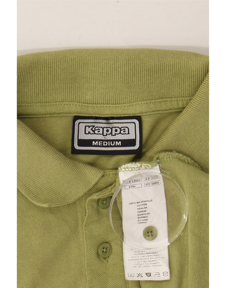 KAPPA Mens Polo Shirt Medium Green Cotton Vintage Kappa and Second-Hand Kappa from Messina Hembry 