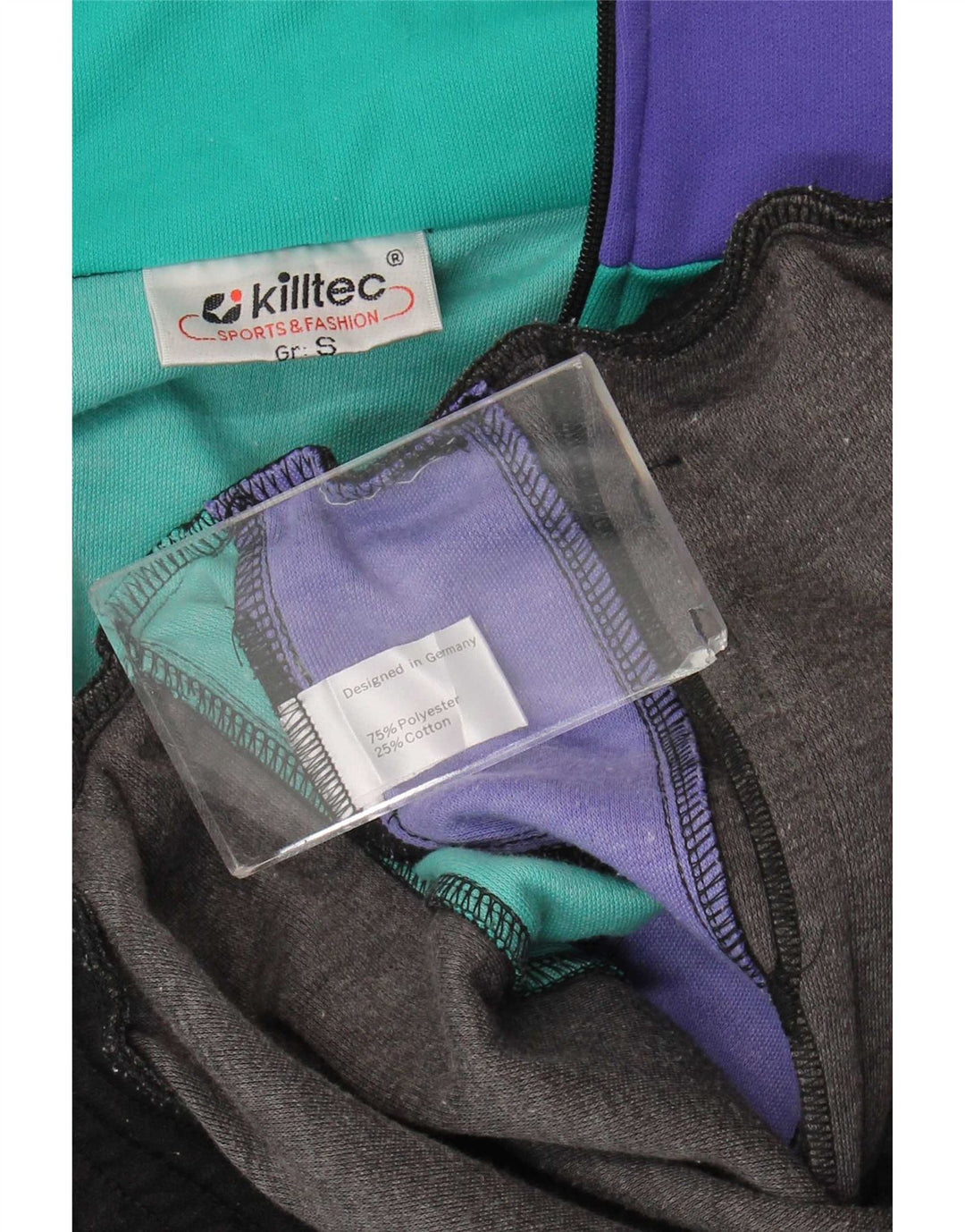 Tuta intera da uomo a vestibilità ampia Killtec, piccola, in poliestere color block nero