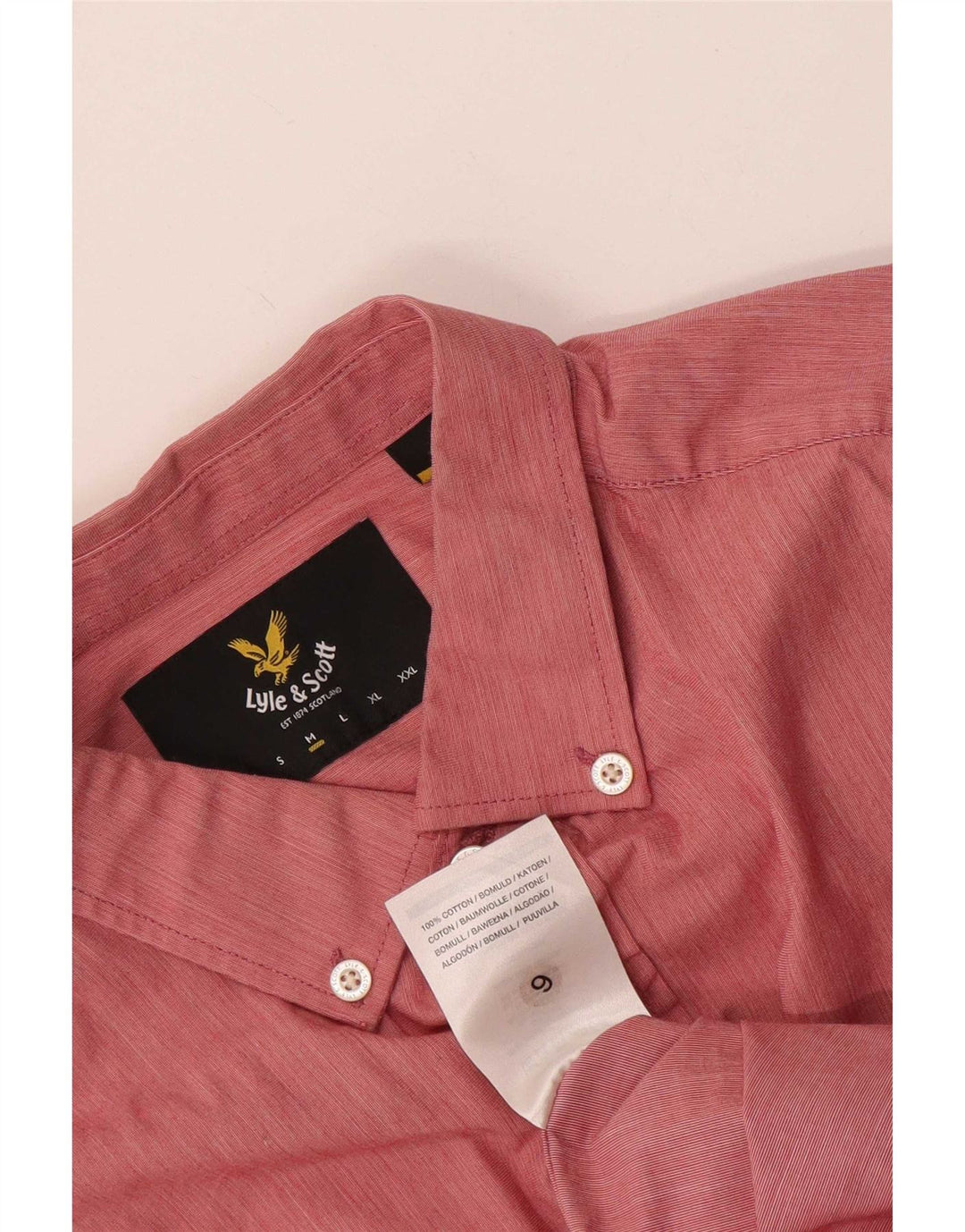 Lyle & Scott Herreskjorte Medium Pink Bomuld