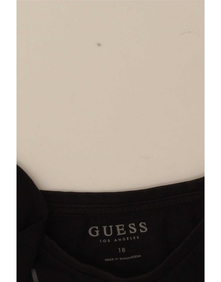 Guess Boys Graphic Top Long Sleeve 15-16 Years Black