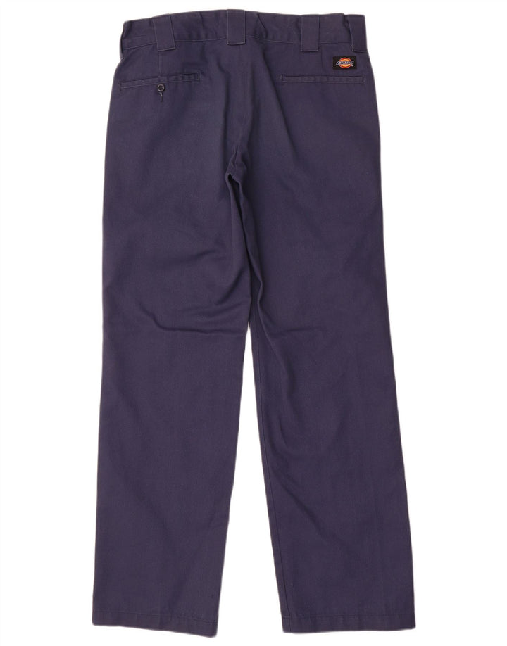 Dickies Mens Slim Straight Chino Trousers W32 L32 Navy Blue Polyester