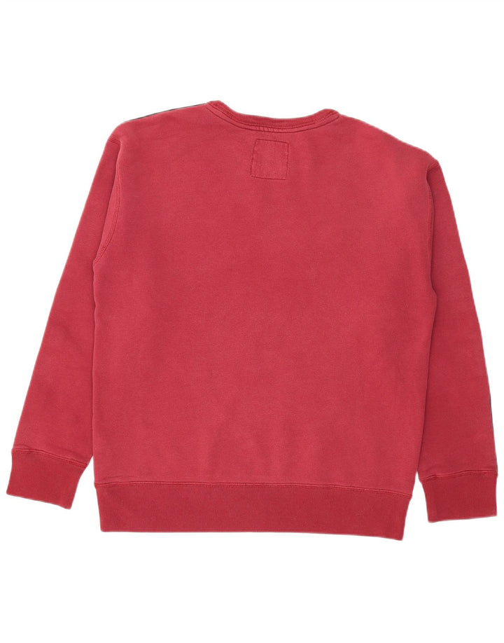 HOLLISTER Mens Graphic Sweatshirt Jumper Medium Red Colourblock Cotton