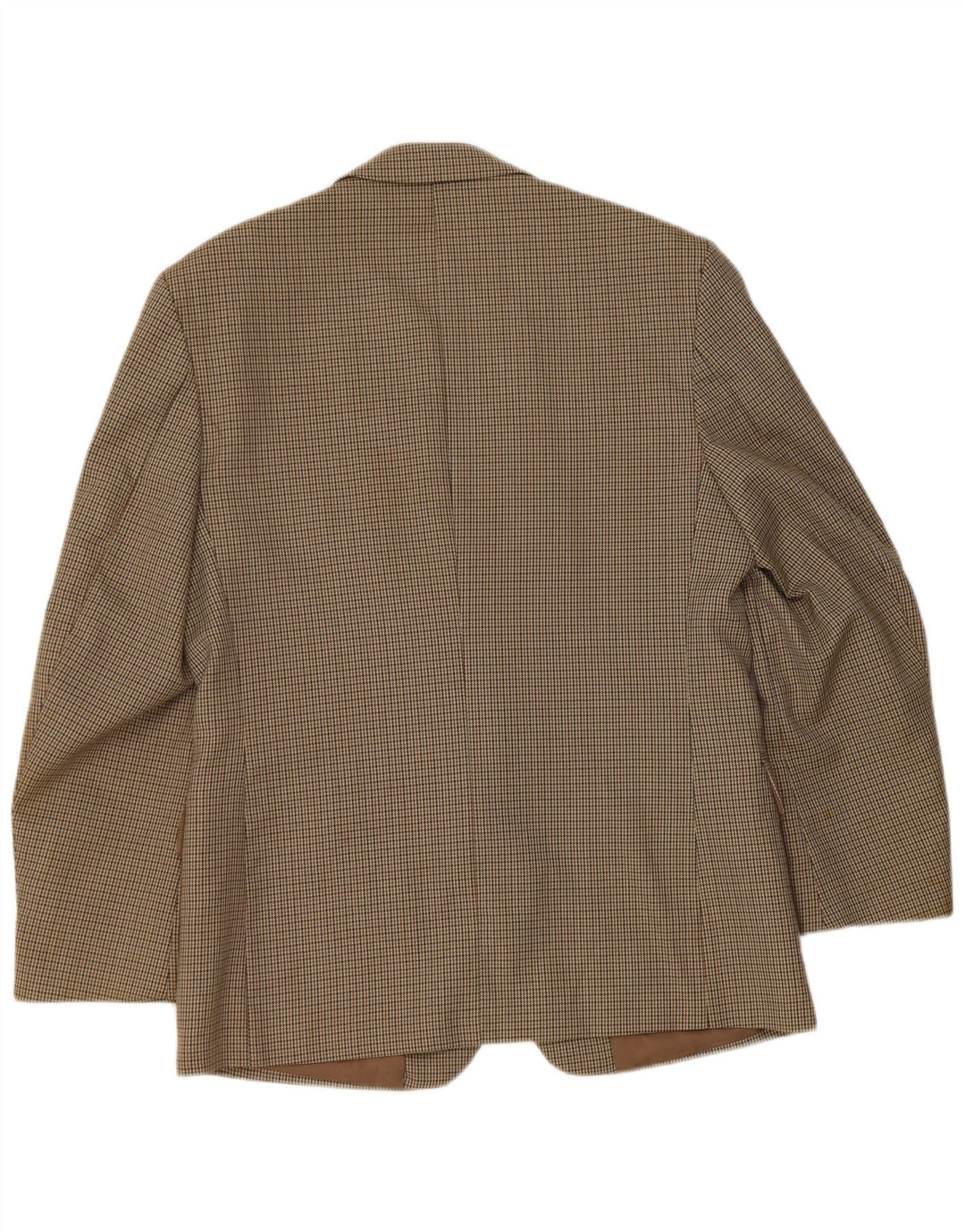 Bersani Veste Blazer 2 Boutons Homme UK 40 Large Marron Pied-de-Poule Polyester