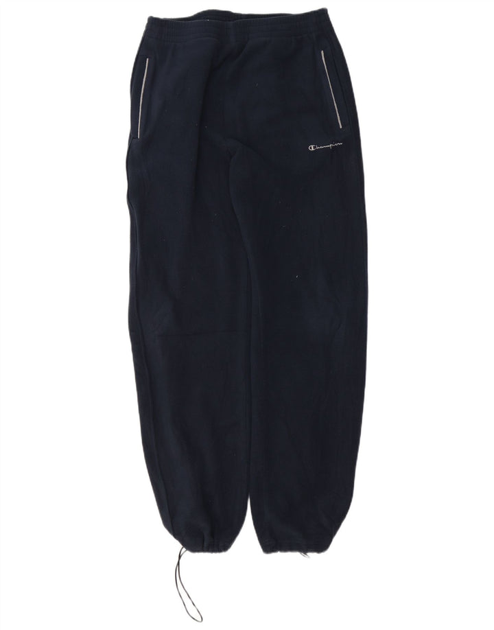 CHAMPION Mens Fleece Tracksuit Trousers Small  Navy Blue Polyester