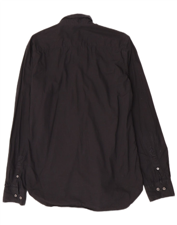 French Connection Mens Shirt Small Black Cotton