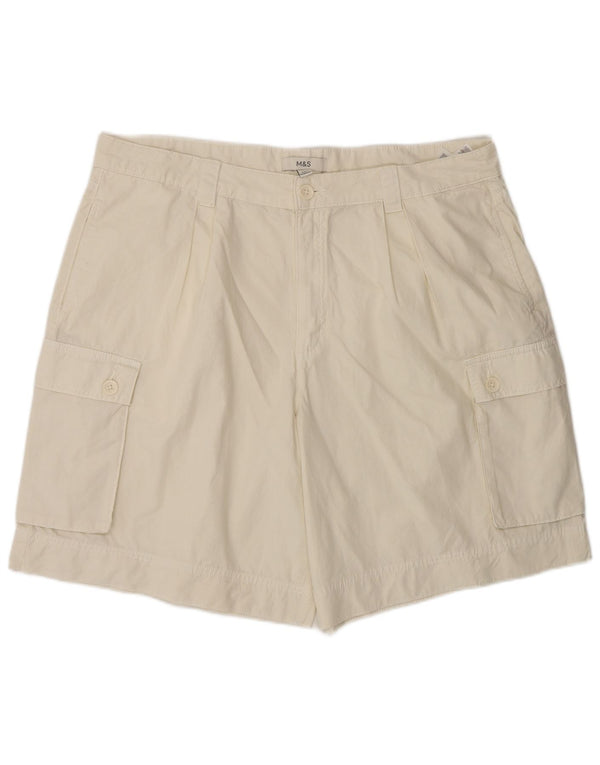 Женские шорты карго Marks & Spencer UK 18 XL W38 Off White Хлопок